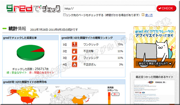 安全確認サイトツール：グレッド